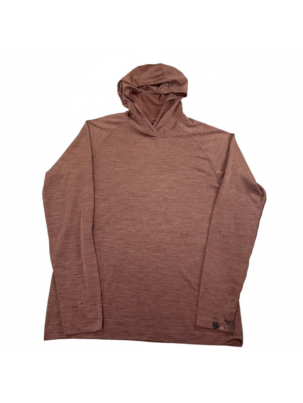 Lululemon Hoodie Shirt Mens Medium Brown Red Long Sleeve Live In Practice Top